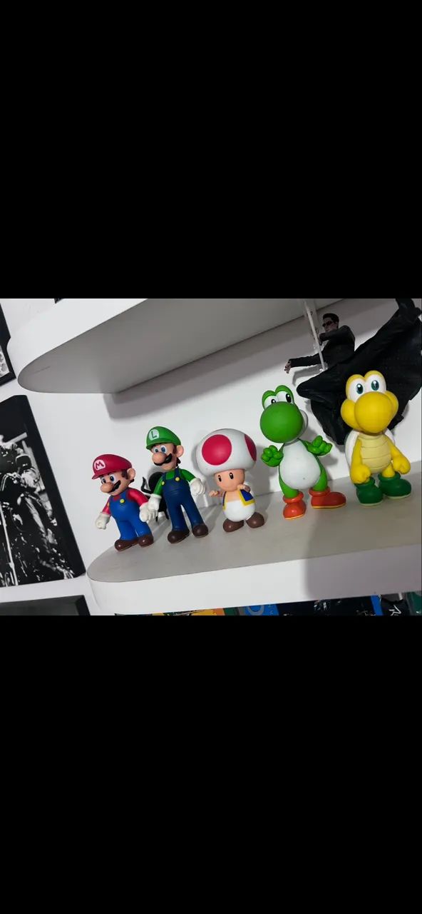 Coleção Mario bros 5 bonecos 