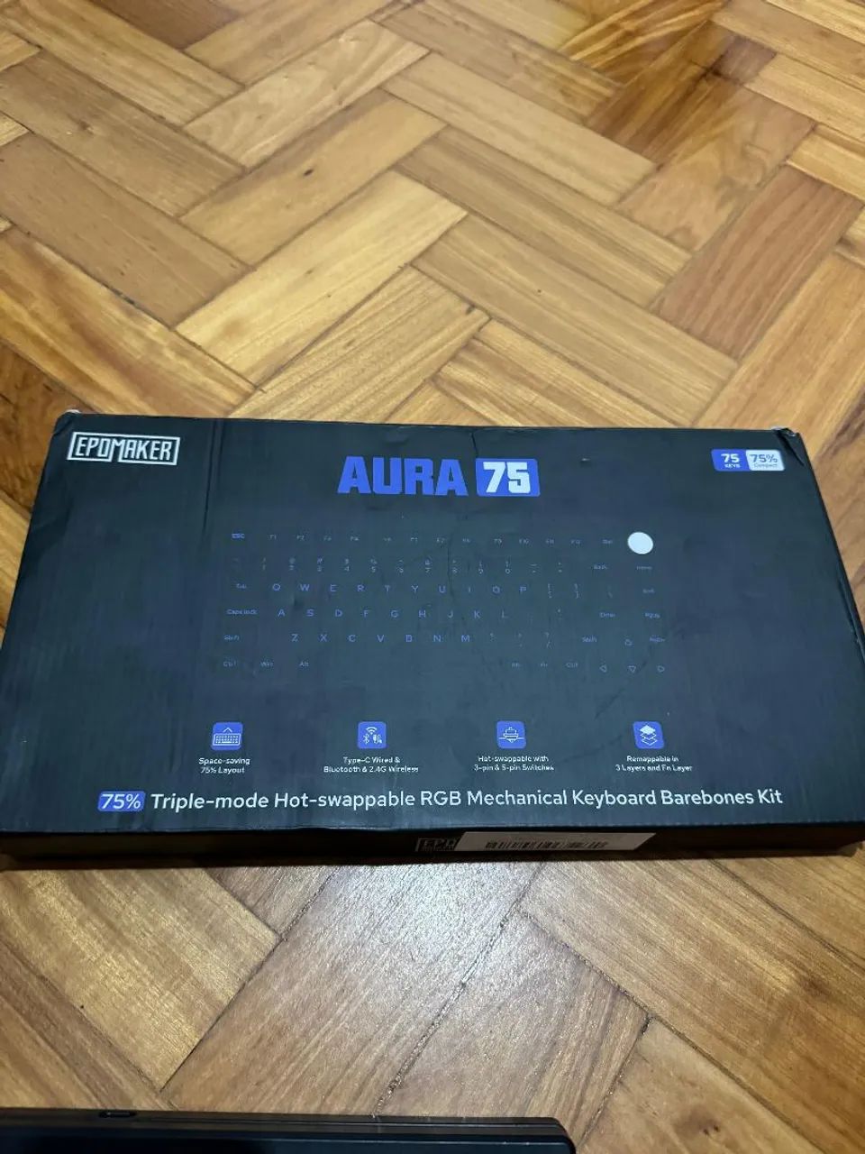 Teclado Aura 75 Epomaker Switches Flamingo - Foto 3