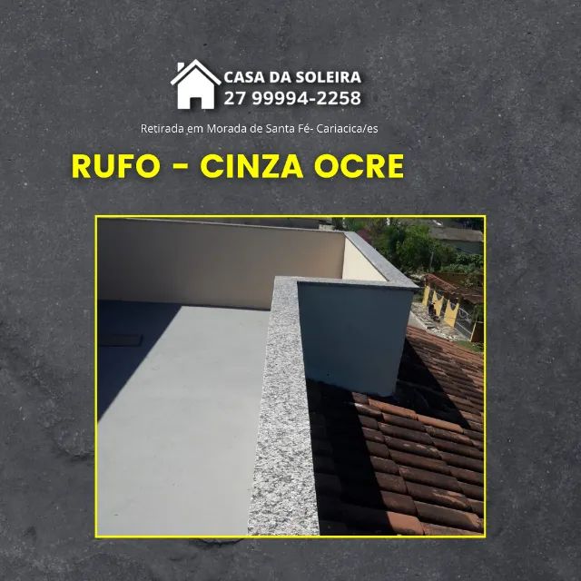 PINGADEIRA E PEITORIL DE GRANITO CINZA OCRE - METRO LINEAR X 15 CM | (27) 9  * 