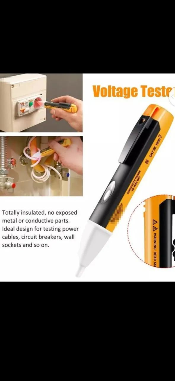 Kit 3 peças Detector de Tensão - Voltage Tester Pen - Novo - Foto 2