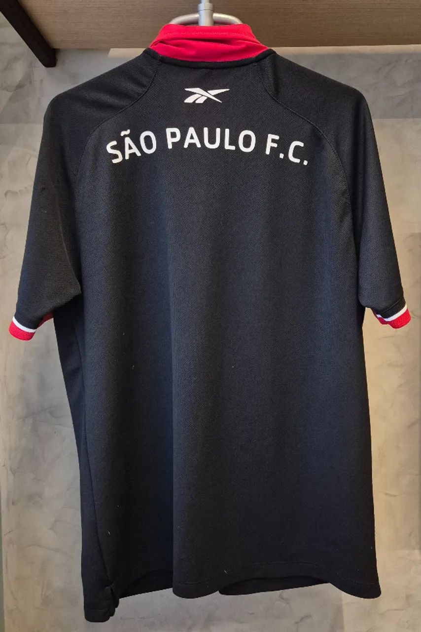 Camisa Polo São Paulo Reebok Preta RARIDADE - Foto 2