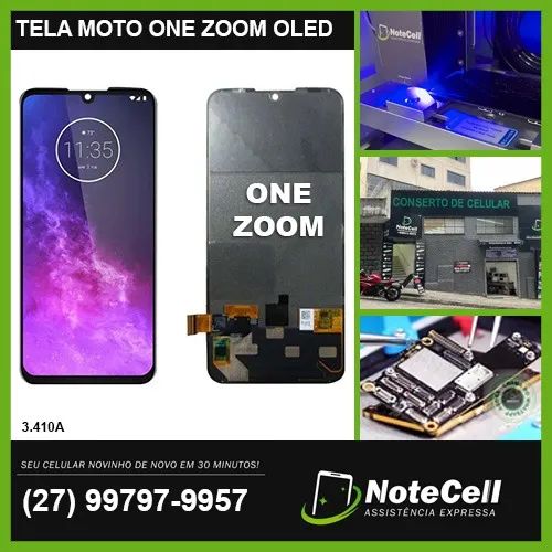 Tela Display Para Moto One Zoom Original Amoled 3.410A - Instalação Expressa