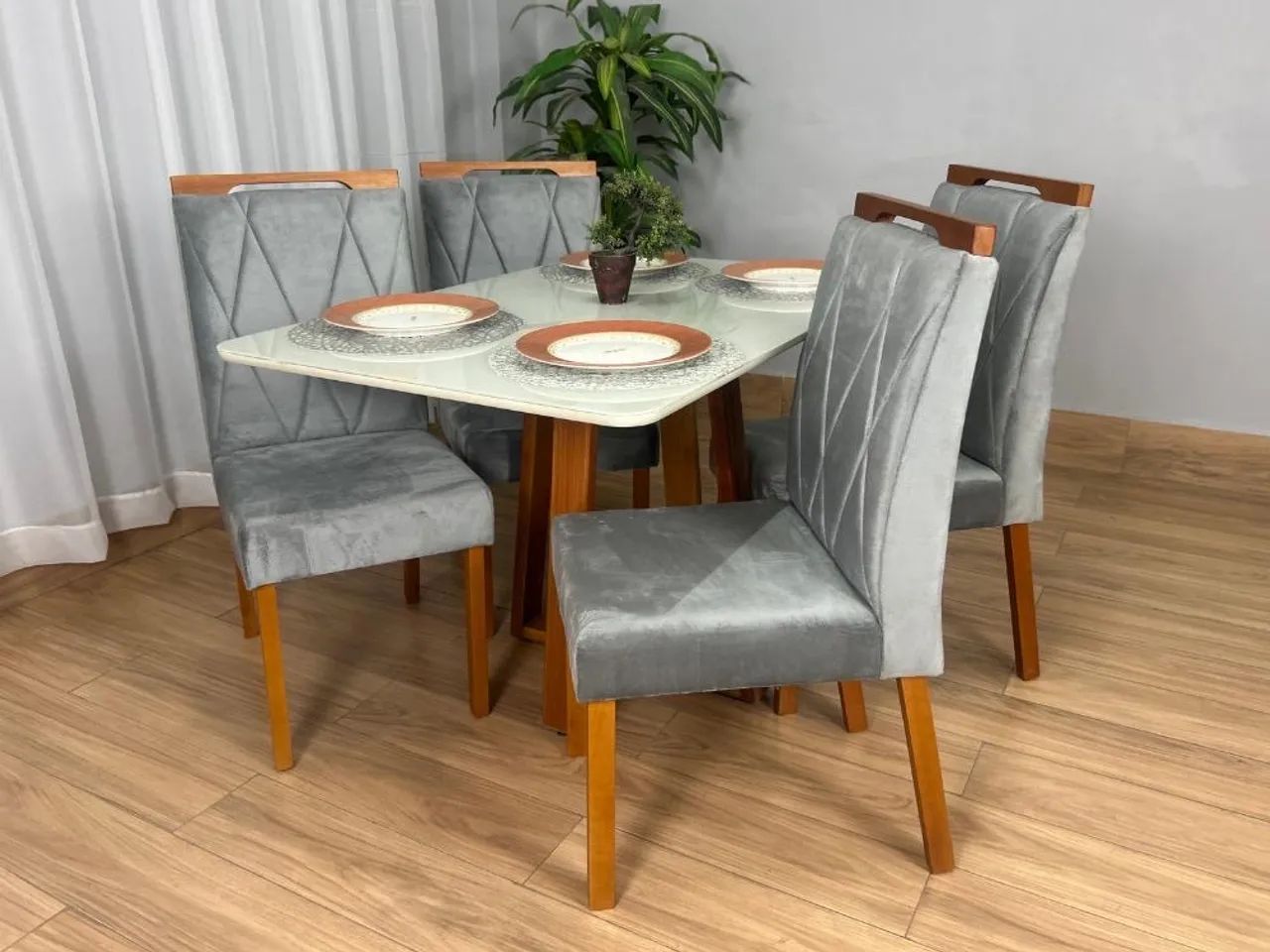 Mesa de Jantar 1.20×0.80 Com 4 Cadeiras- Entrega Rápida - Foto 3
