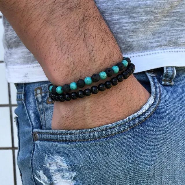 Kit de Pulseiras de Miçanga Masculina