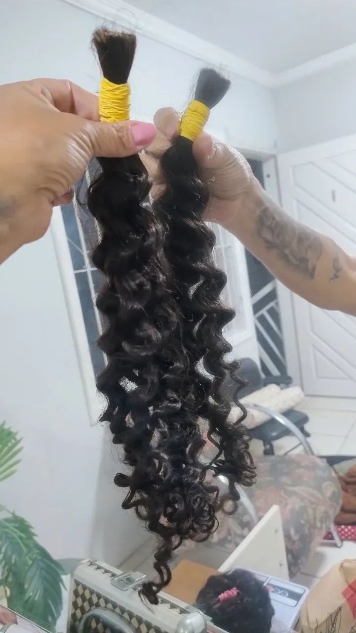 Mega Hair Cabelo Humano - 2 Mechas - Ondulado - Foto 3