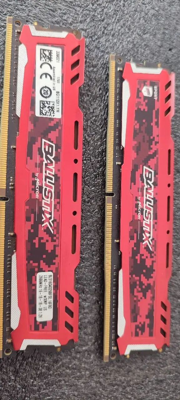 Ballistix Sport DDR4 16GB (each stick) 2666MHz Red Memory (kit)64396502909827122
