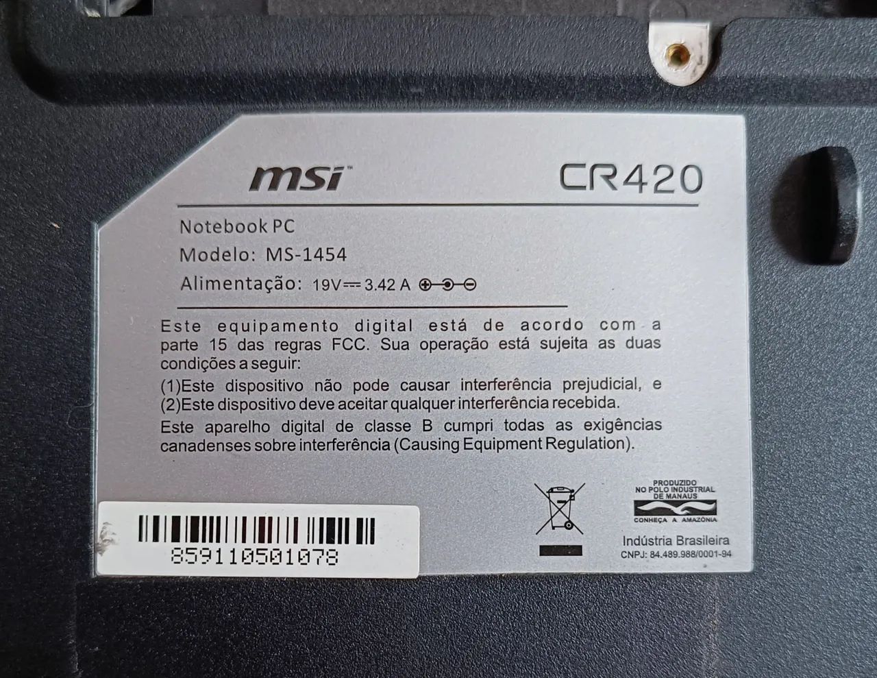 Carcaças Notebook Msi Cr420 E Peças Cooler Flats + Windows7 - Foto 4