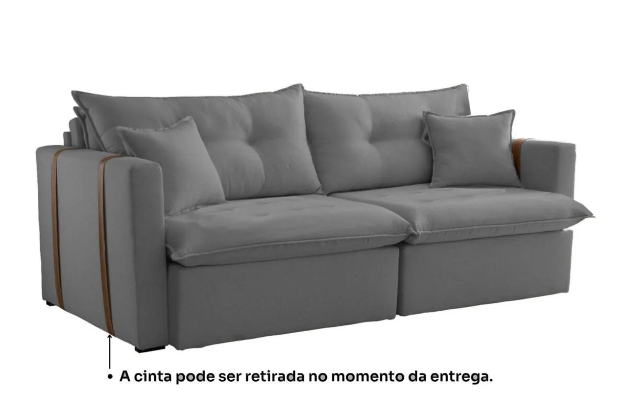 Sofá Cama Retrátil Lisboa 2,20m OPORTUNIDADE r65