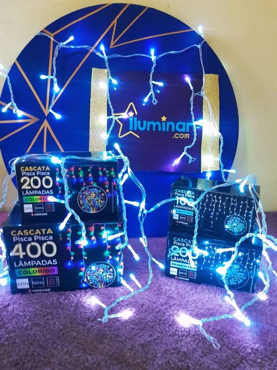 Cascata led 8 funções pisca - Foto 4