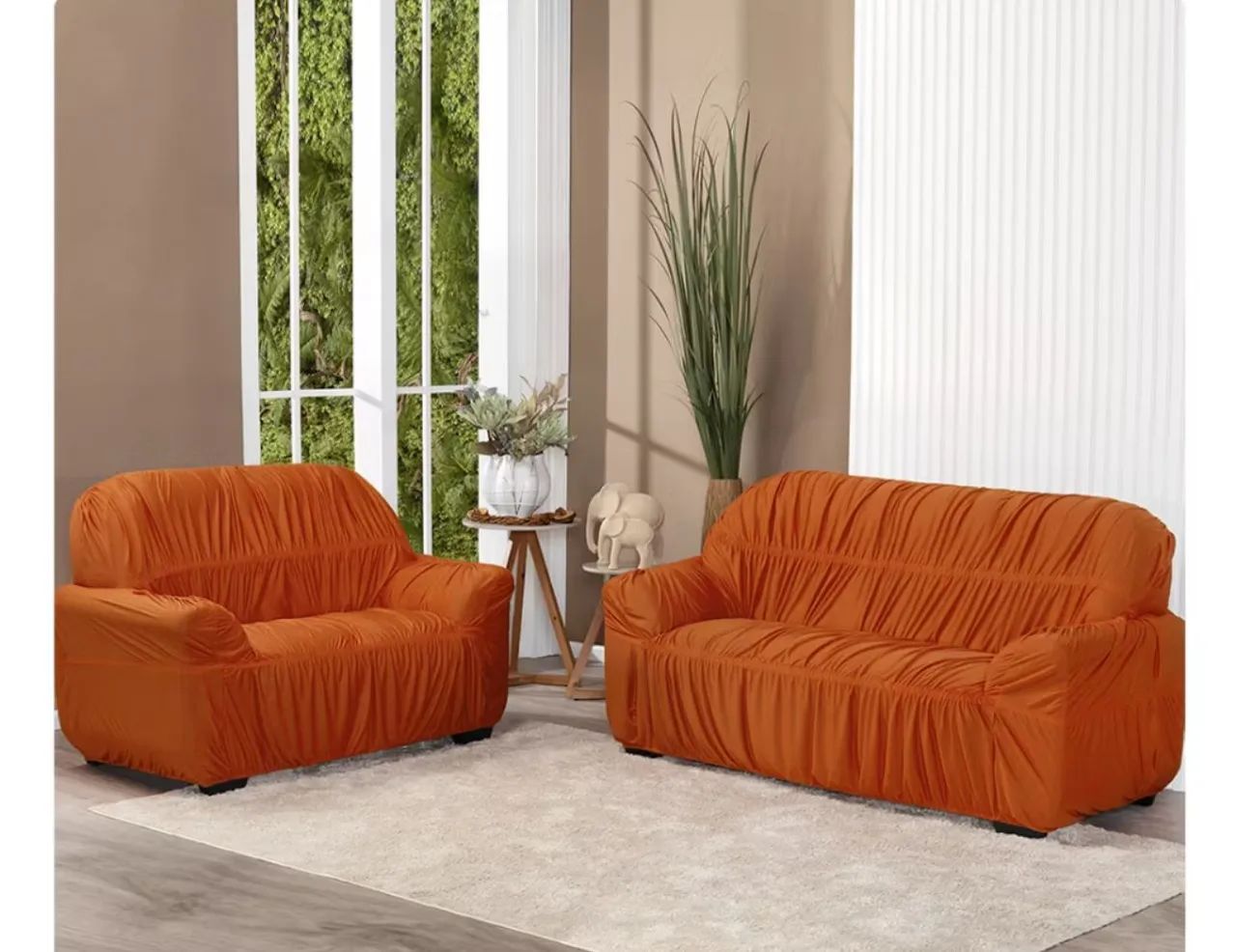 Capa de Sofá Vermelha Elegante - Foto 6