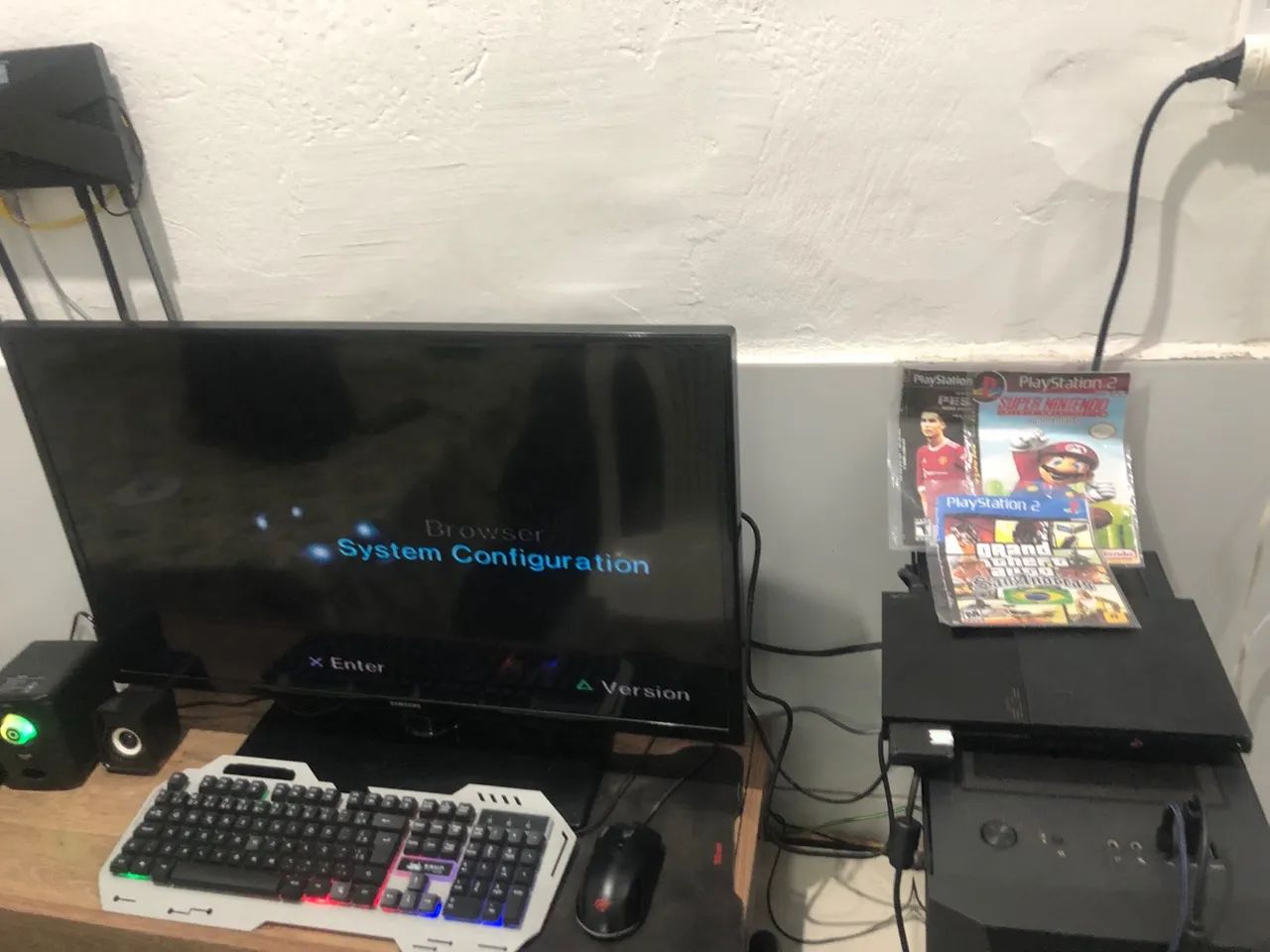 PS2 Original com 3 jogos e 2 controles  - Foto 4