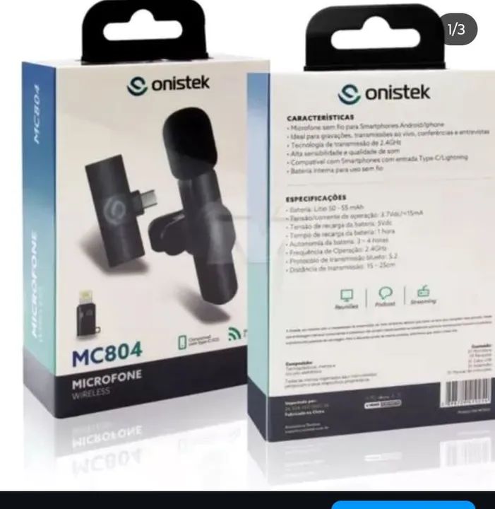 Microfone Sem Fio MC804 Sonistek