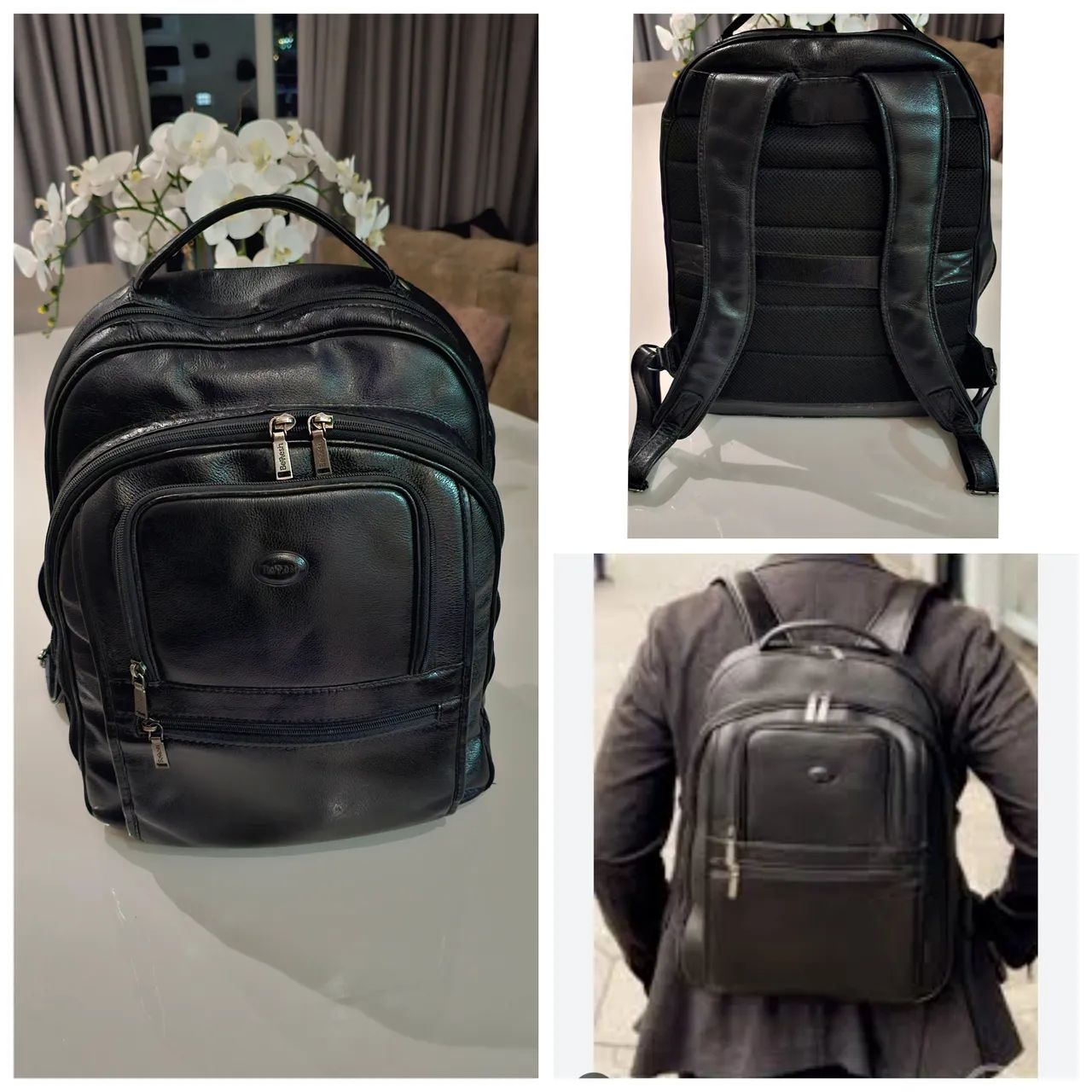 Mochila de Couro Masculina BENNESH 