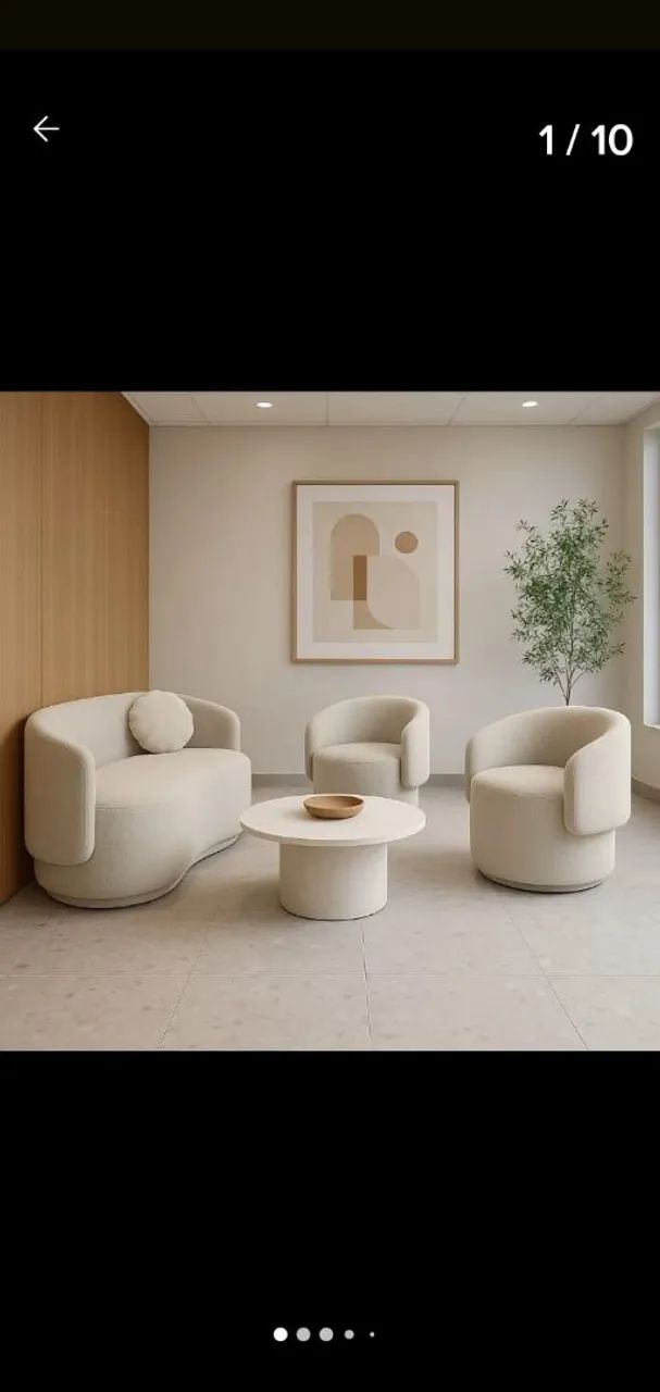 Conjunto Sofá Orgânico + 2 Poltronas64169929756289122