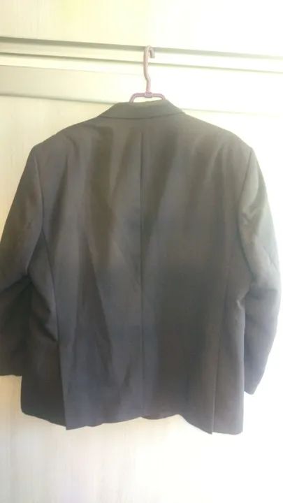 Blazer Social Microfibra Cinza Chumbo 58 - Foto 4