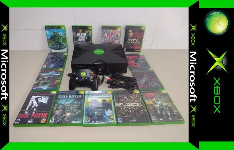 Xbox Classic Super Conservado, Com Aladim-evox + 13 Jogos