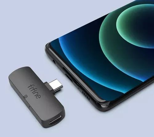 [Novo] Fifine M6 Microfone S/fio Lapela Para Celular Android 2.4ghz Cor Preto - Foto 4