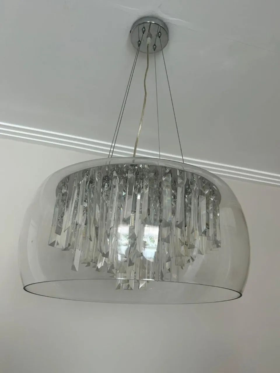 Lustre Cúpula transparente Cristal em Led