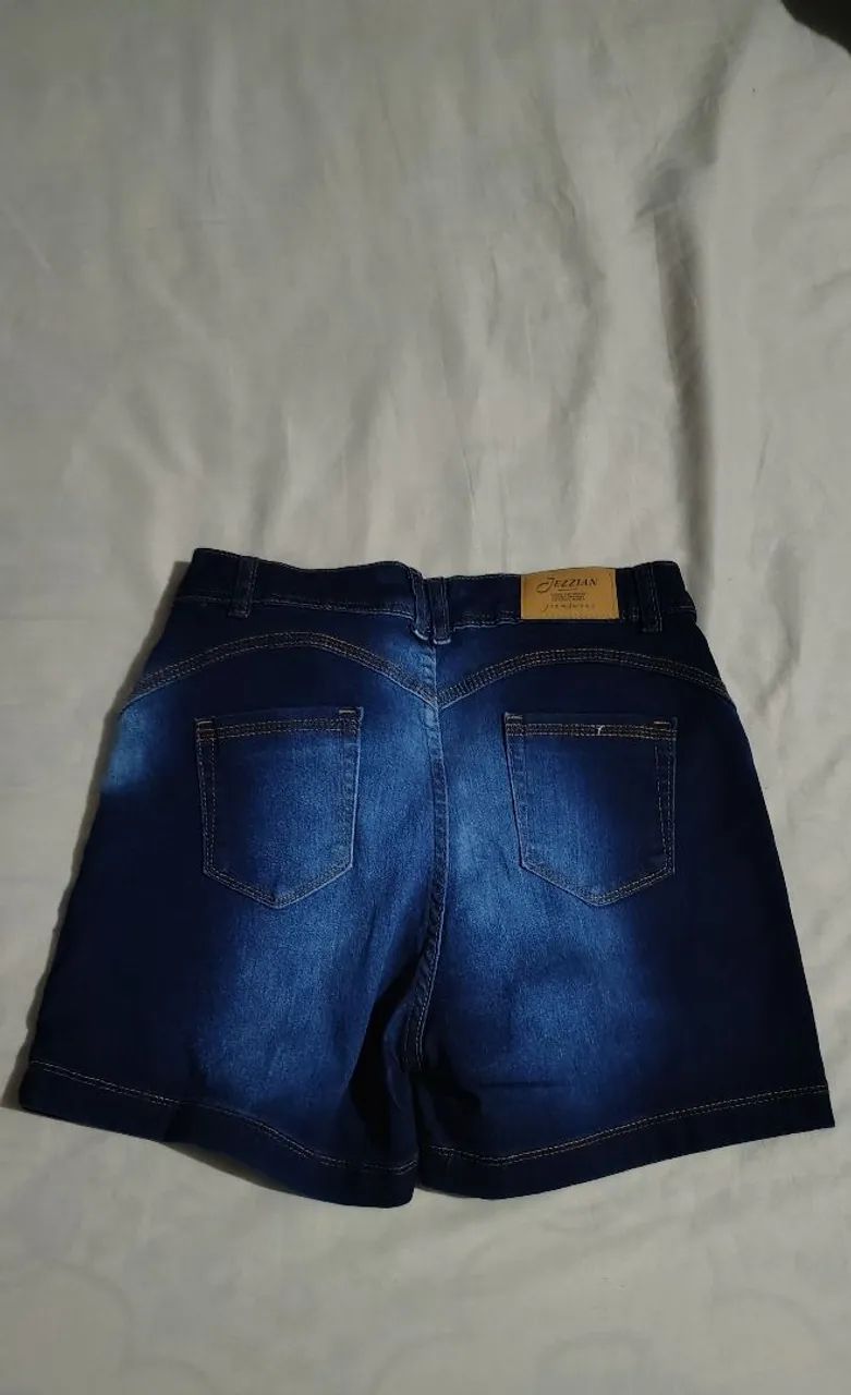 Bermuda jeans feminina Tam P - Foto 2