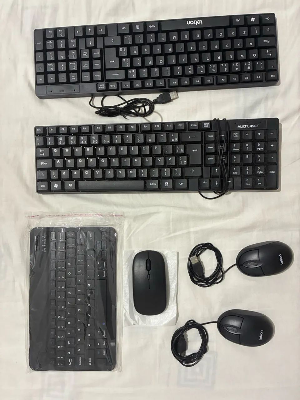 ? TECLADOS E MOUSES NOVOS ? COM FIO OU BLUETOOTH