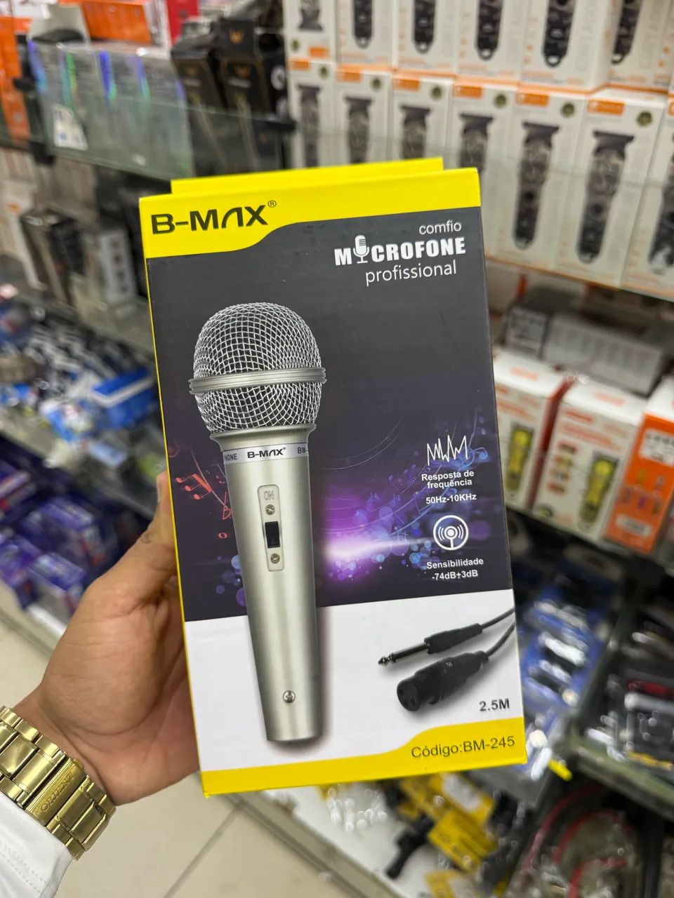 Microfone B-MAX com Fio - PROFISSIONAL - NOVO na Caixa - Foto 4