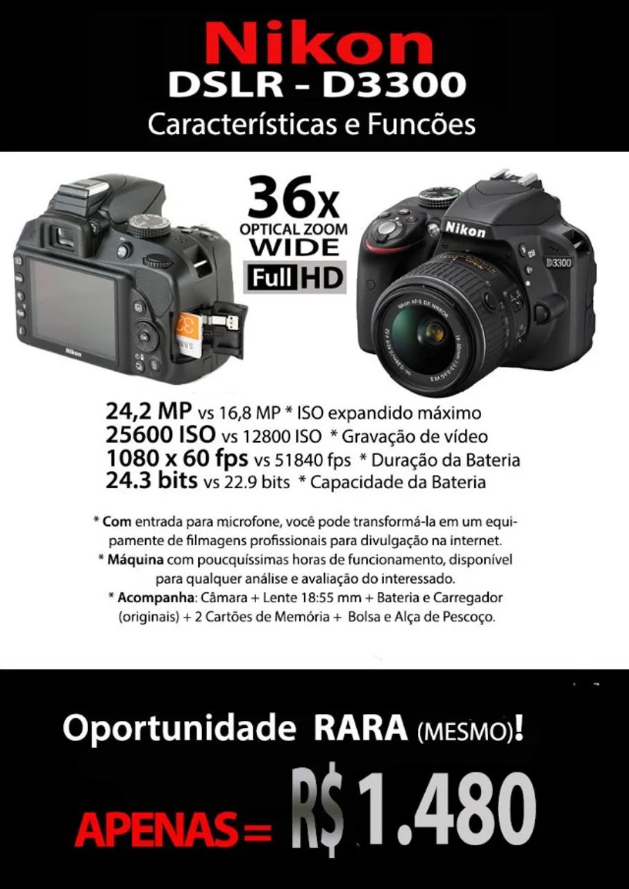 Camara Nikon 3300 - Foto 2