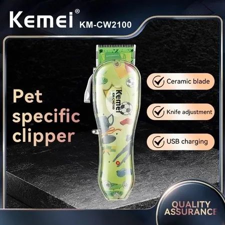 Ma?quina de Corte Tosa Para Cachorro Gato Profissional Kemei KM-CW2100 - Foto 3