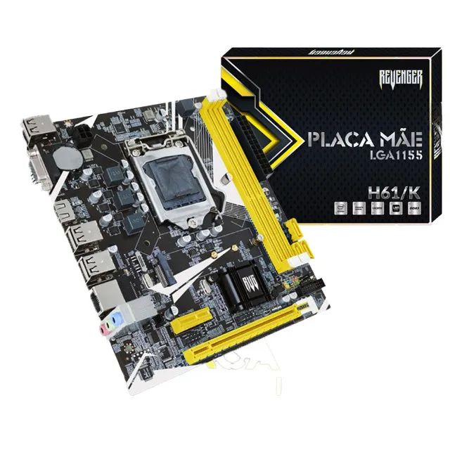 Placa-mãe Revenger H61/K , 1155, DDR3,2 e 3 Geração, Nova, Lacrada