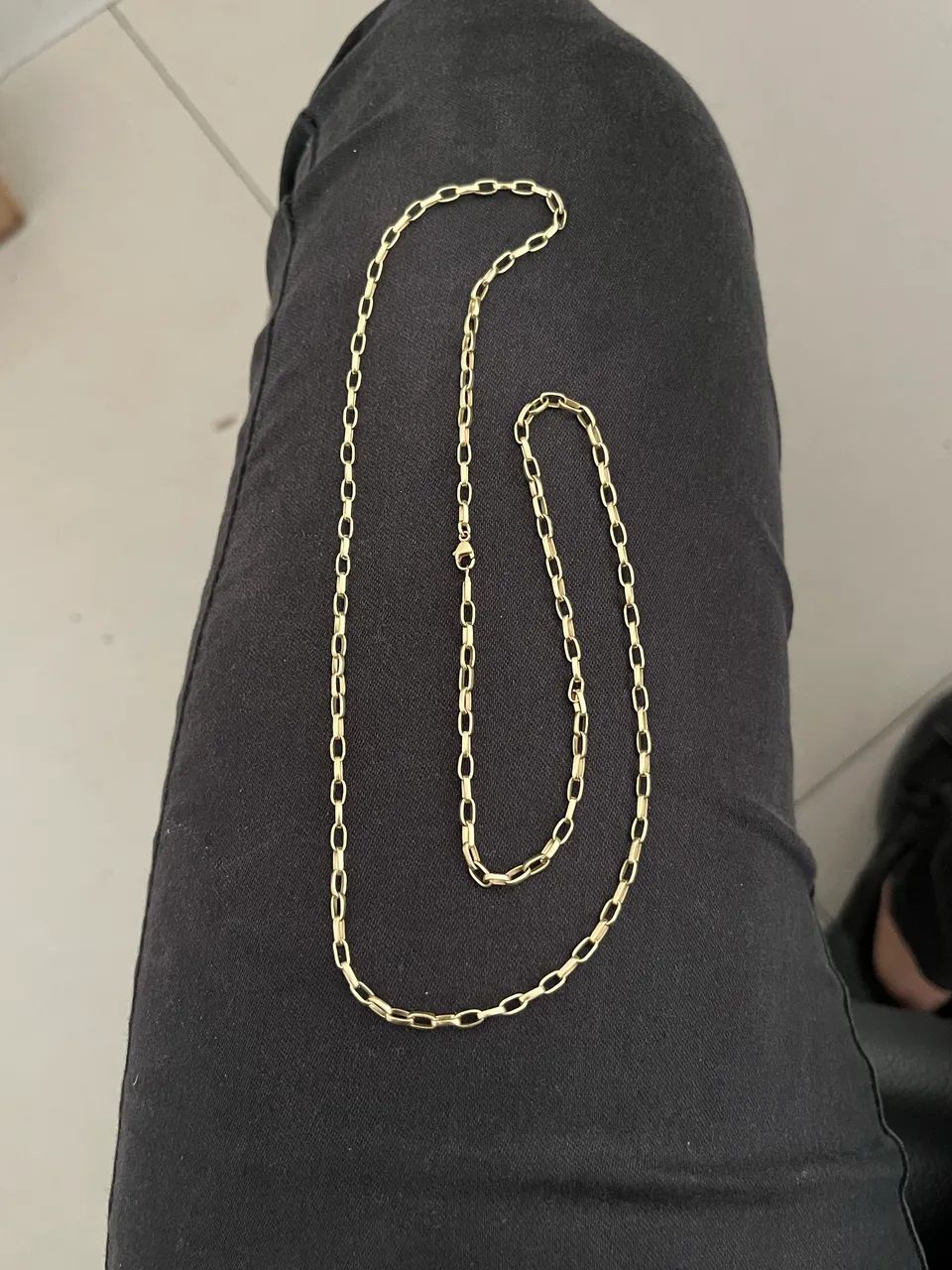 Corrente maciça Ouro 18k modelo Tijolinho  - Foto 3