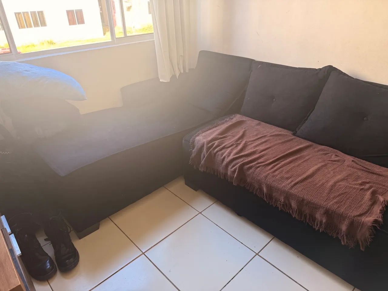 Sofá + rack e painel de Tv 