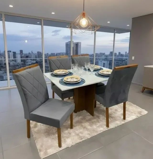 Promoção Mesa de jantar com 4 lugares grafit