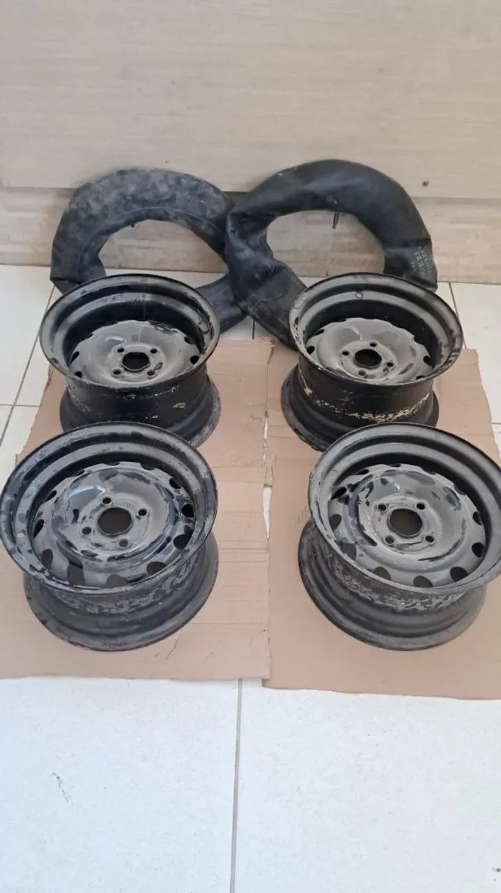 Jogo de Rodas Aro13 do Corsa 4x100, Tala Larga 07 e 08