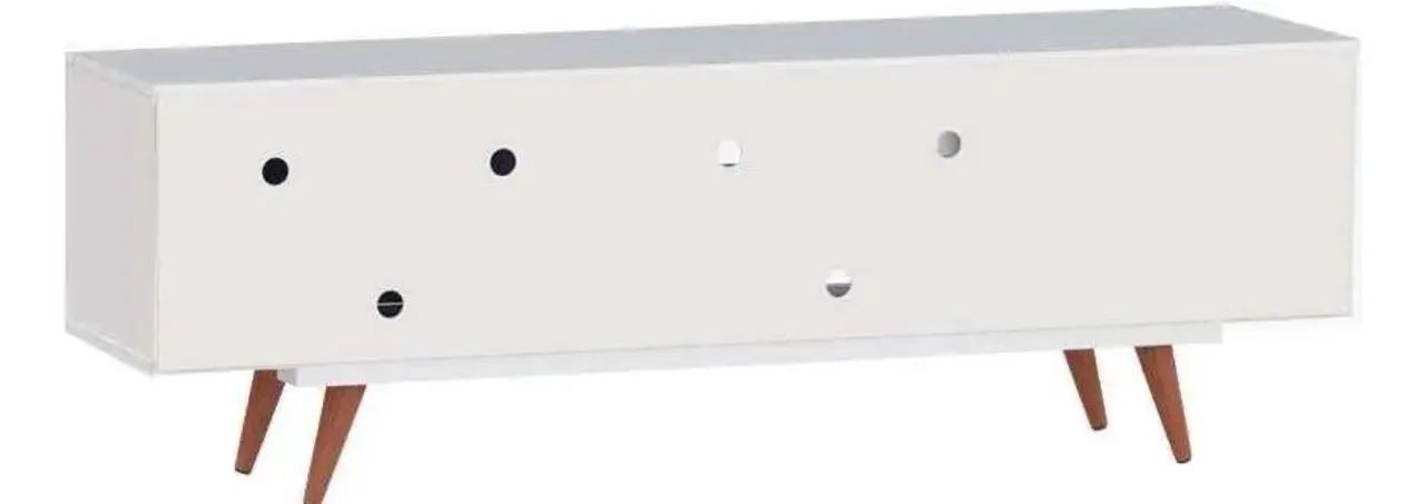 Rack Retro 85 Até 60 Polegadas 1 Porta Branco - Foto 3
