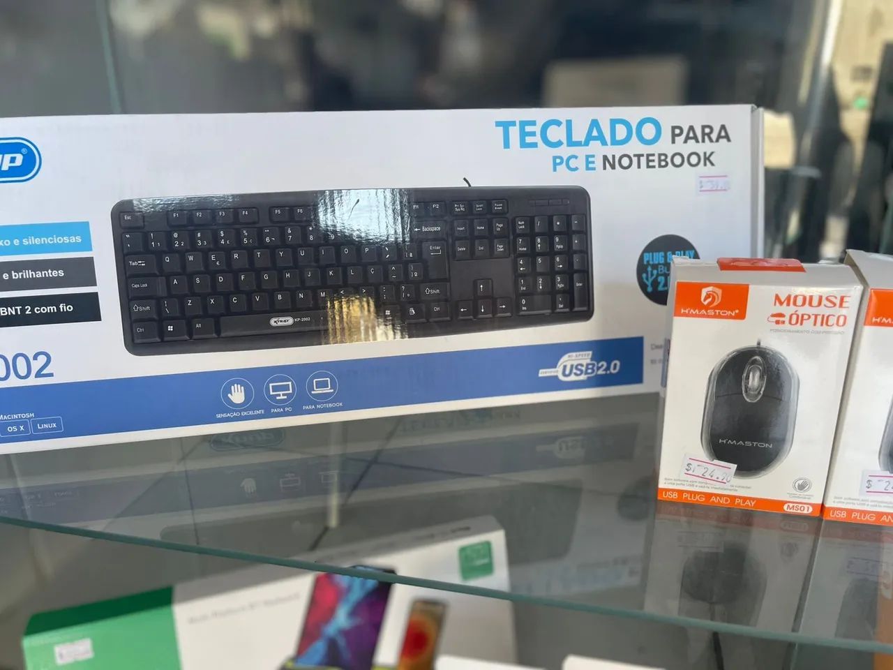 Teclado e Mouse com fio USB kit promocional - Foto 2