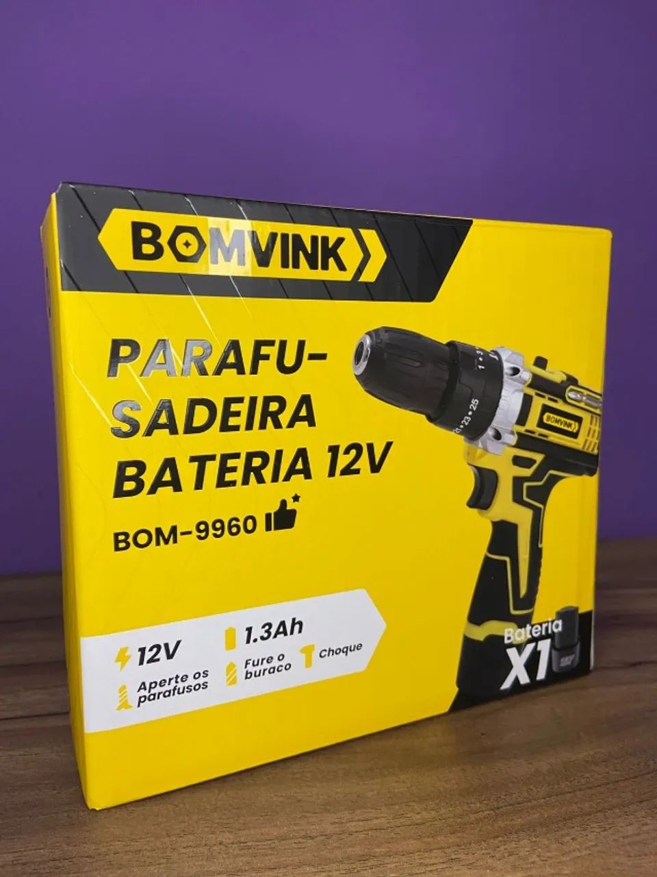 Parafusadeira à Bateria 12V 1.3Ah BOM-9960 BomVink - Foto 3