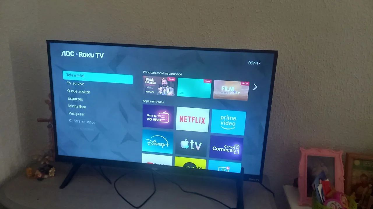 TV ROKU 32 PL E ANTENA INTELBRAS