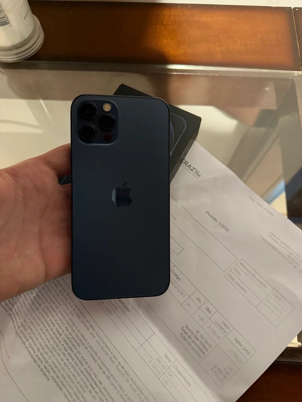 iPhone 12 Pro 512gb caixa e nota novo - Foto 2