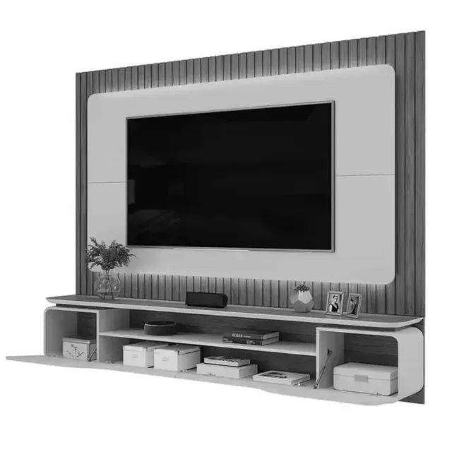 Painel Treviso para Tv Até 70 Polegadas Ripado com Led 2 Portas Dj 210cm - Foto 2