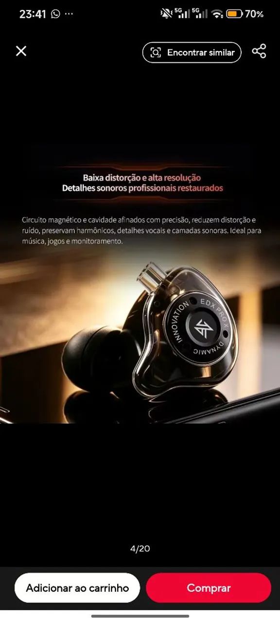 FONE EDX PRO TIPO C - Foto 2