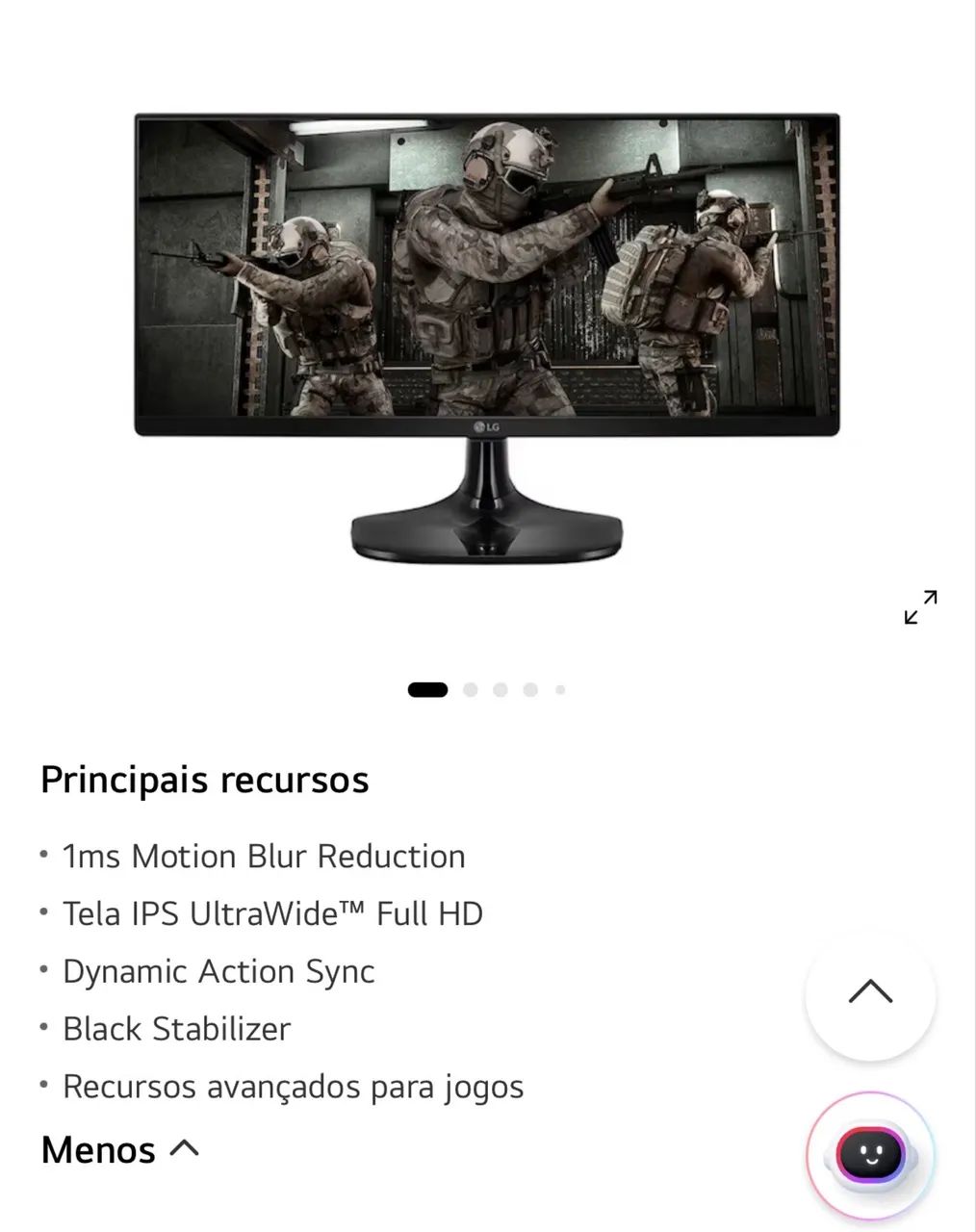 Monitor Gamer UltraWide LG 25" IPS Full HD - Foto 2