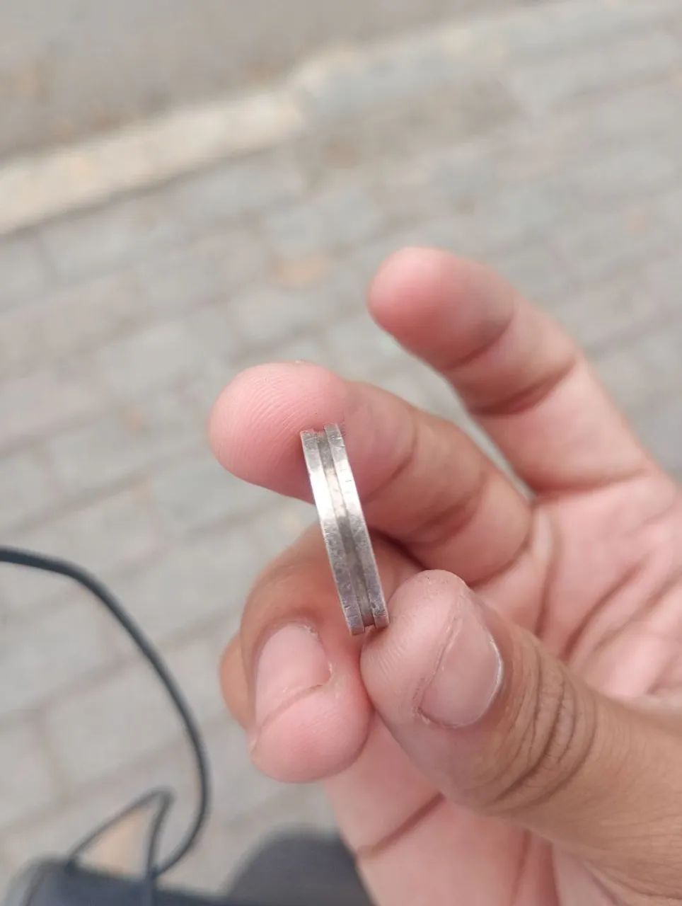 Alianças Compromisso Prata Foscas 3,5mm 6g - Foto 2