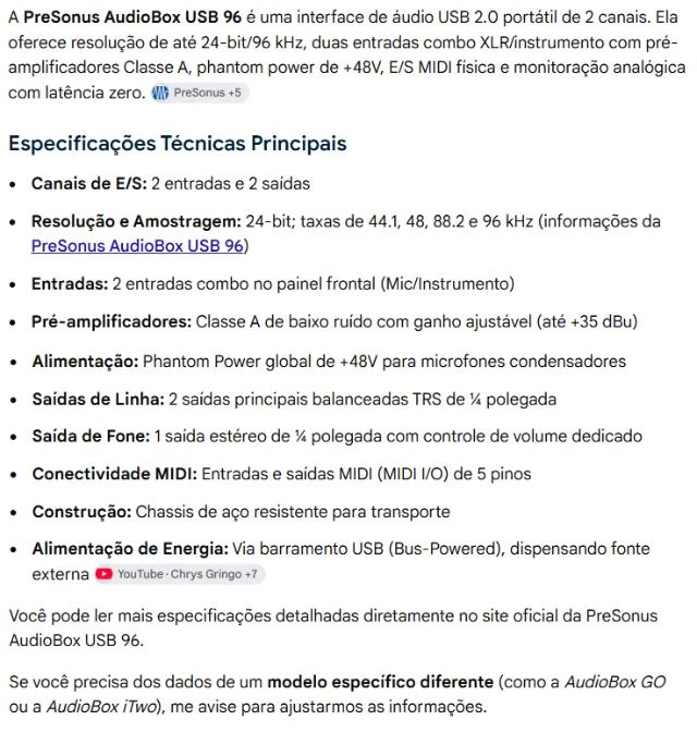 Interface Presonus Audio box 96 Studio - Foto 2