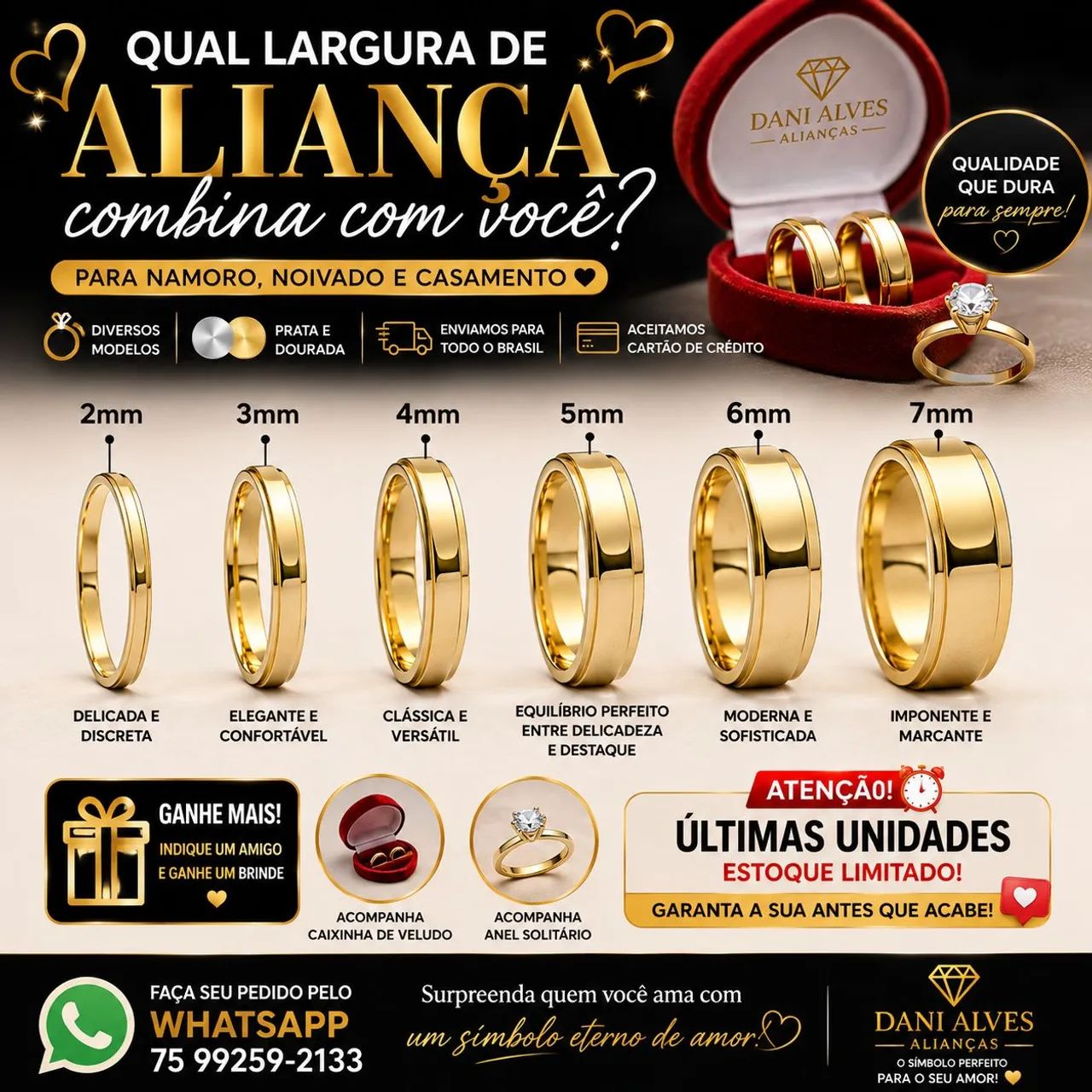 Aliança de casamento  - Foto 2
