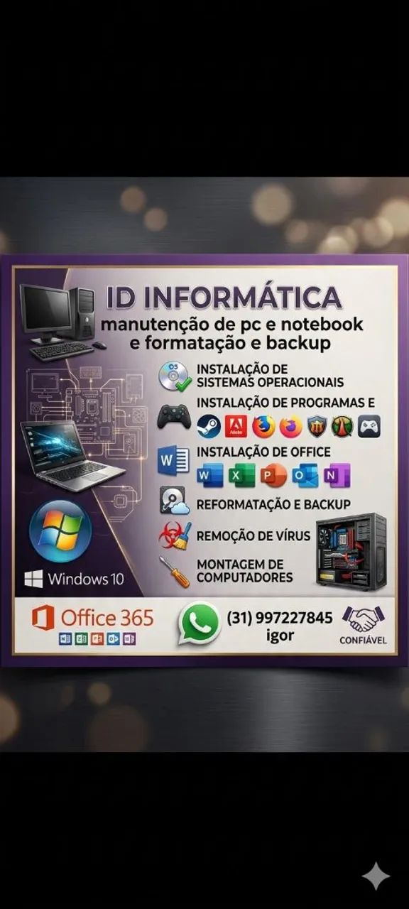Formatação de computadores PCs 