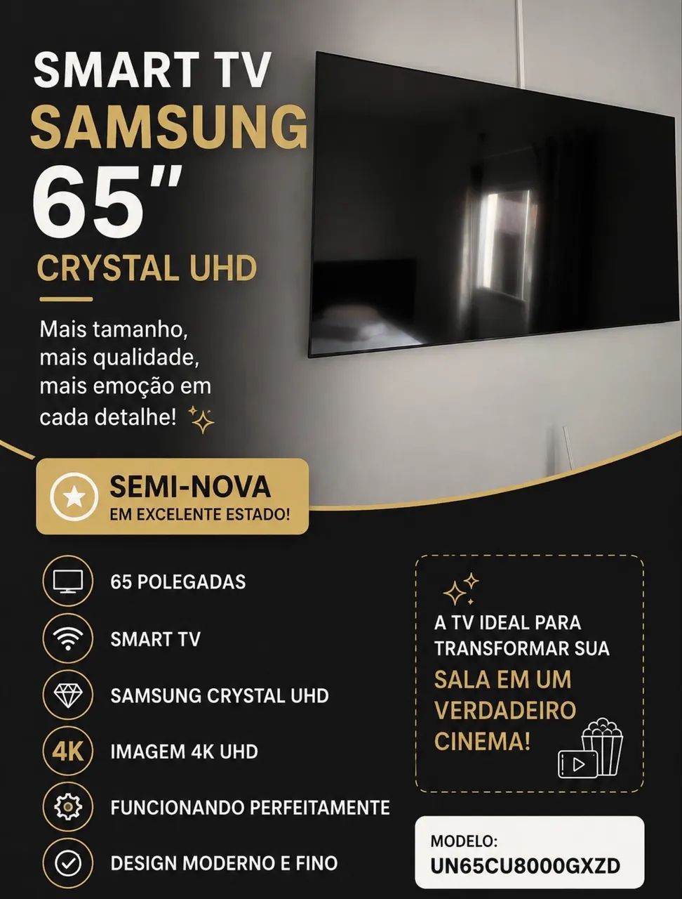 Tv smart Samsung 65 