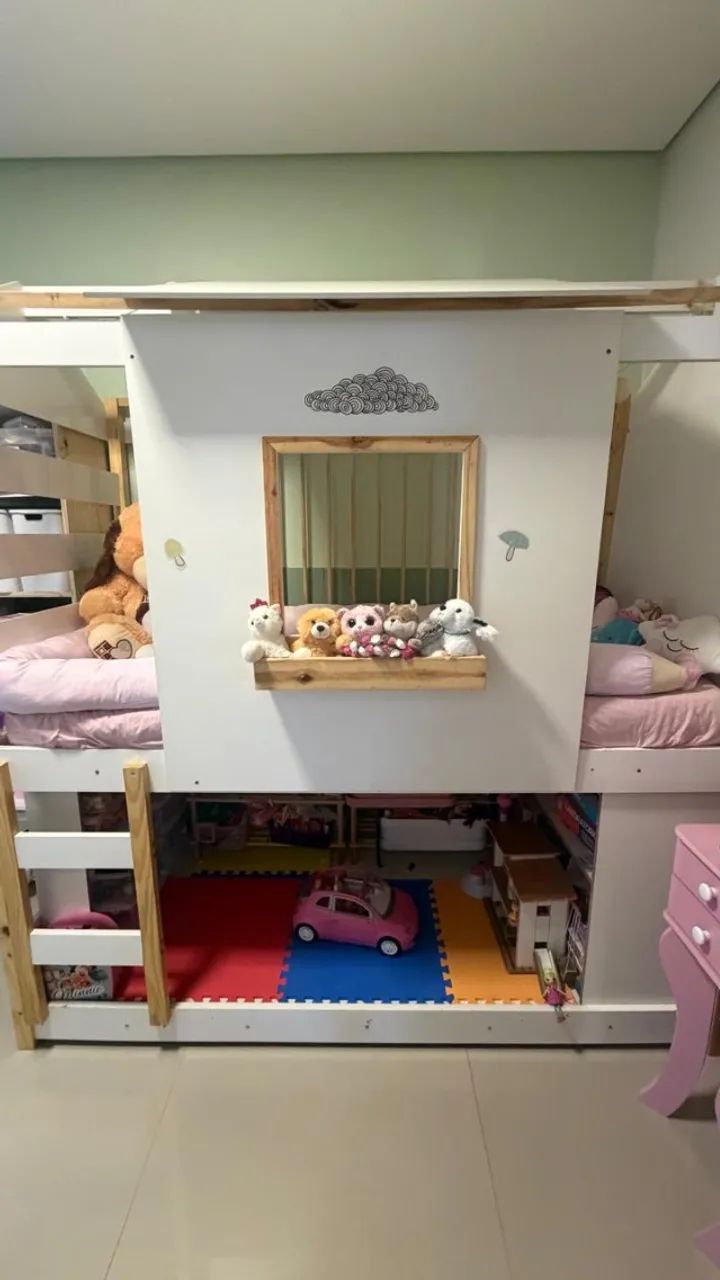 Cama Beliche Infantil Com Escorregador (sem colchão e acessórios) - Foto 4