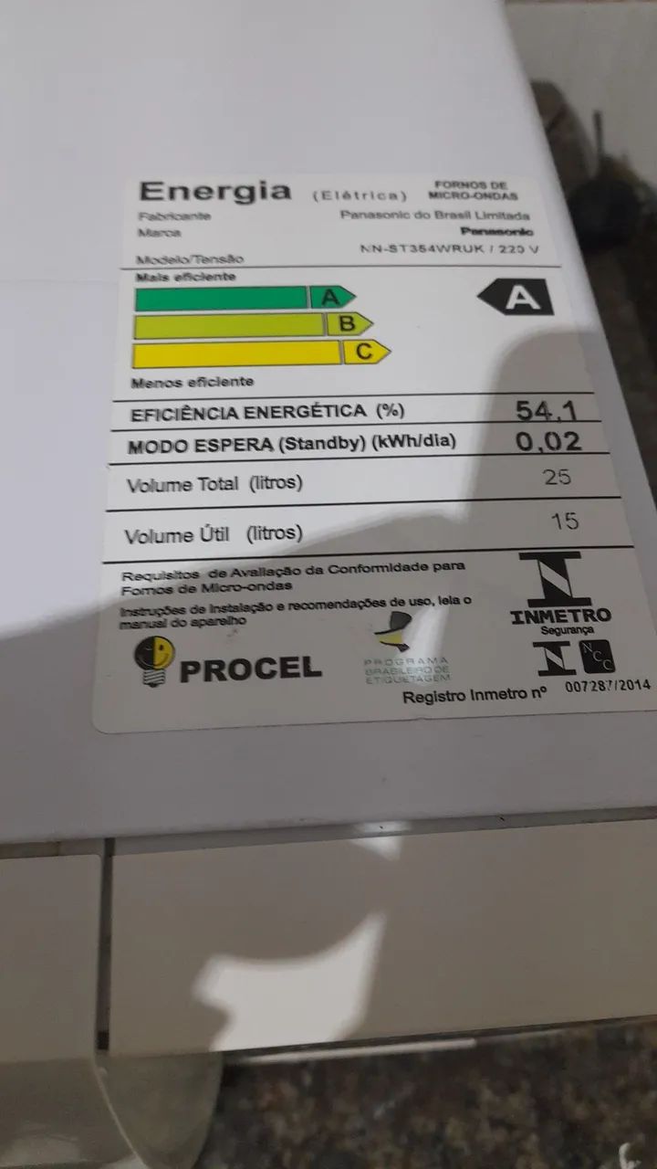 Microondas Panasonic 25 litros novo nunca usado com todos os plástico da loja - Foto 3