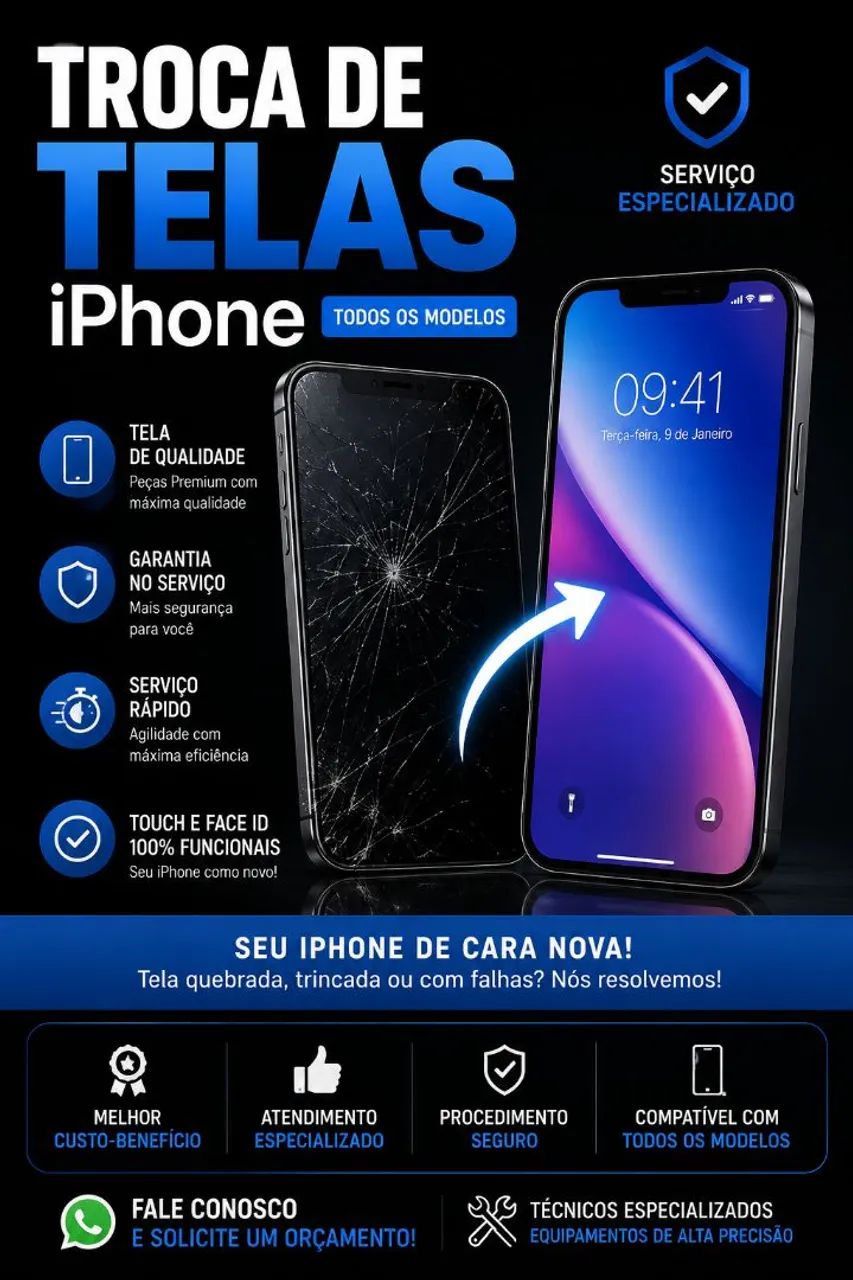 TROCA DE TELA DE IPHONES 