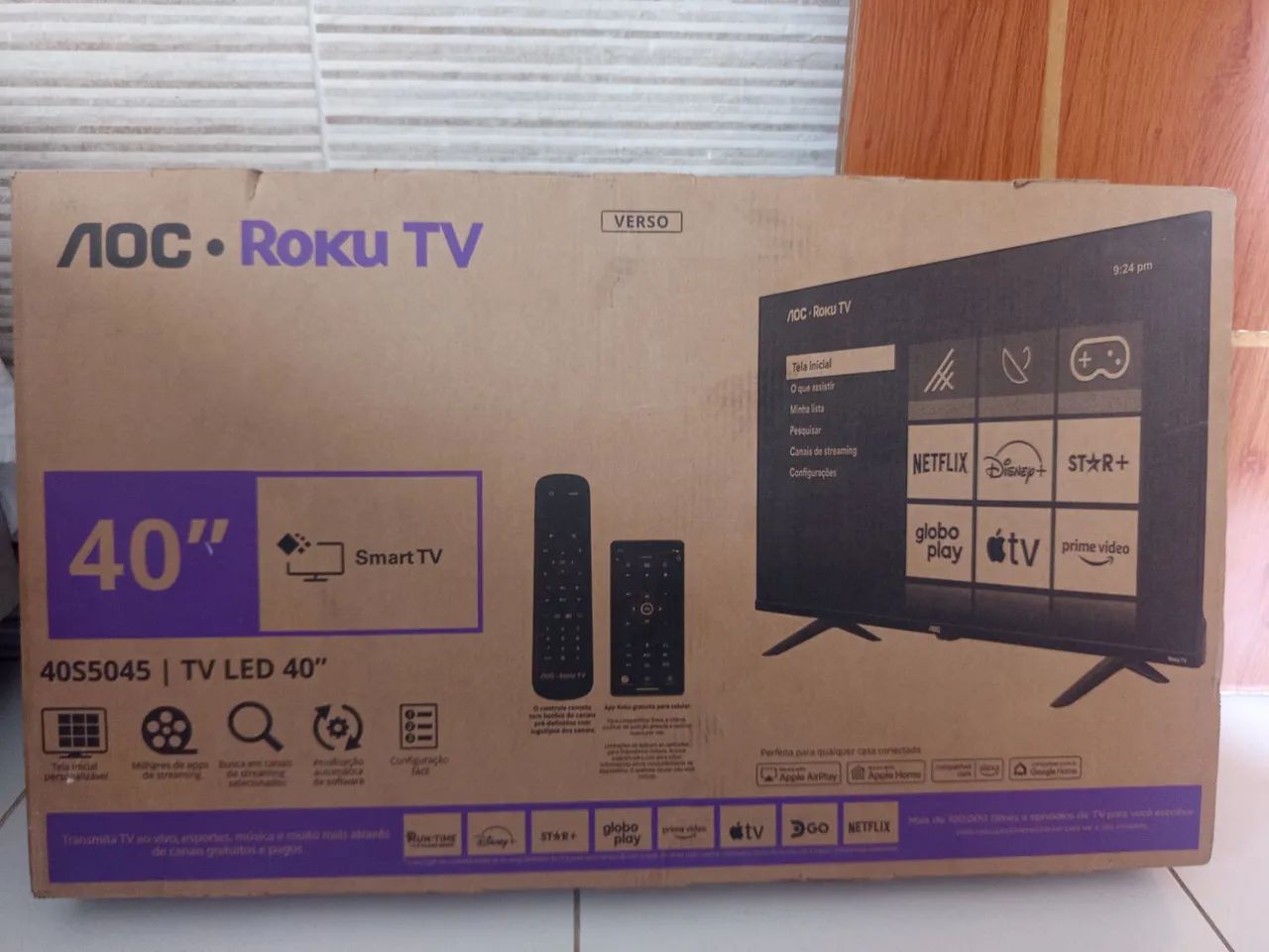 Televisor na caixa.