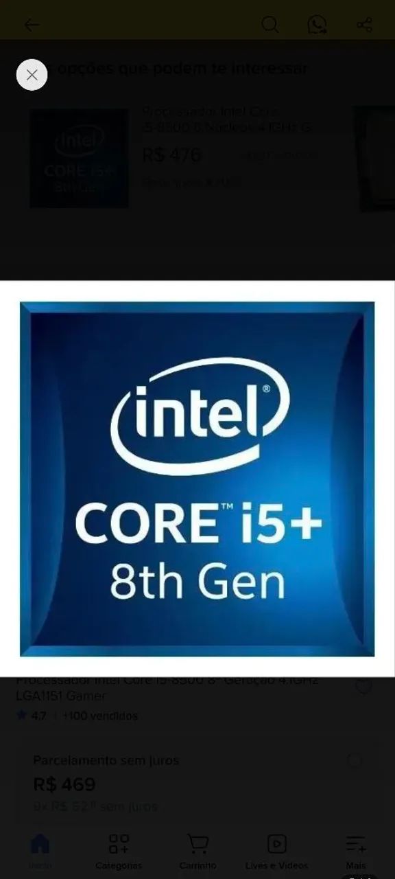 Processador Intel i5 8400 4.1 GHz (DDR4) - Foto 2